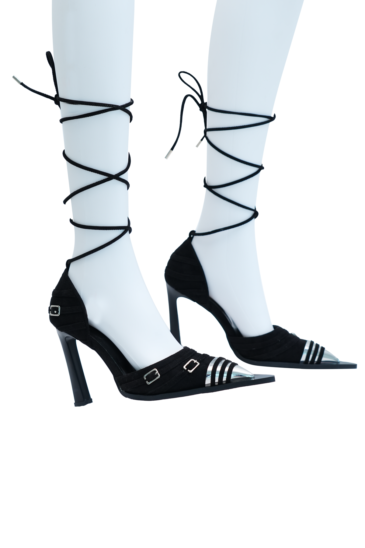 Criss Cross Black Pumps
